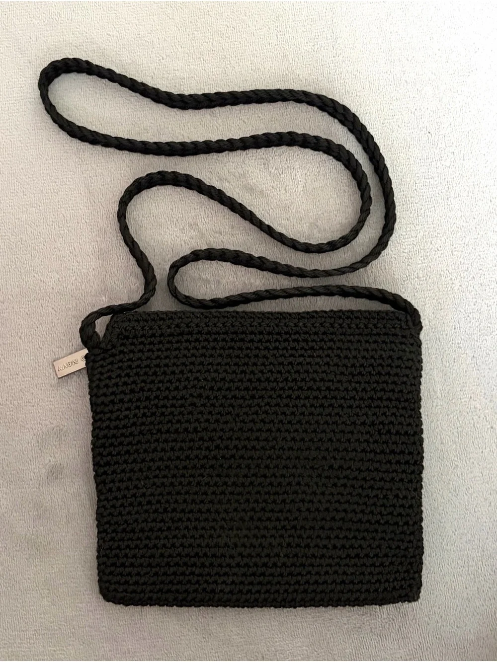 Old Navy Black Crochet Crossbody Purse